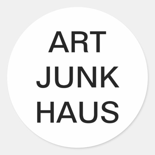ARTJUNKHAUS Jeff Hankamer Artjunkhaus SPLASH-ART Ronde Sticker (Voorkant)