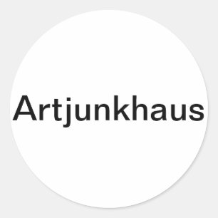 Artjunkhaus Splash-Art Jeff Hankamer Zwart & Wit Ronde Sticker