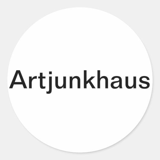 Artjunkhaus Splash-Art Jeff Hankamer Zwart & Wit Ronde Sticker (Voorkant)