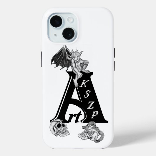 ArtKSZP-Logo met Golem en Skull Case-Mate iPhone Case (Achterkant)