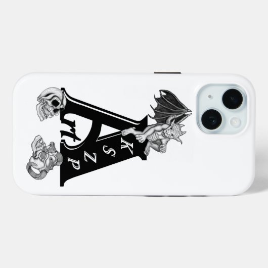 ArtKSZP-Logo met Golem en Skull Case-Mate iPhone Case (Achterkant (horizontaal))