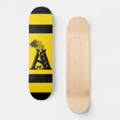 ArtKSZP Logo mit Kleine Golem schwarz gelb design Skateboard (Voorkant)
