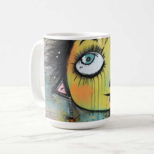 ArtLady 11 Charmant en verontrust Koffiemok (Voorkant links)