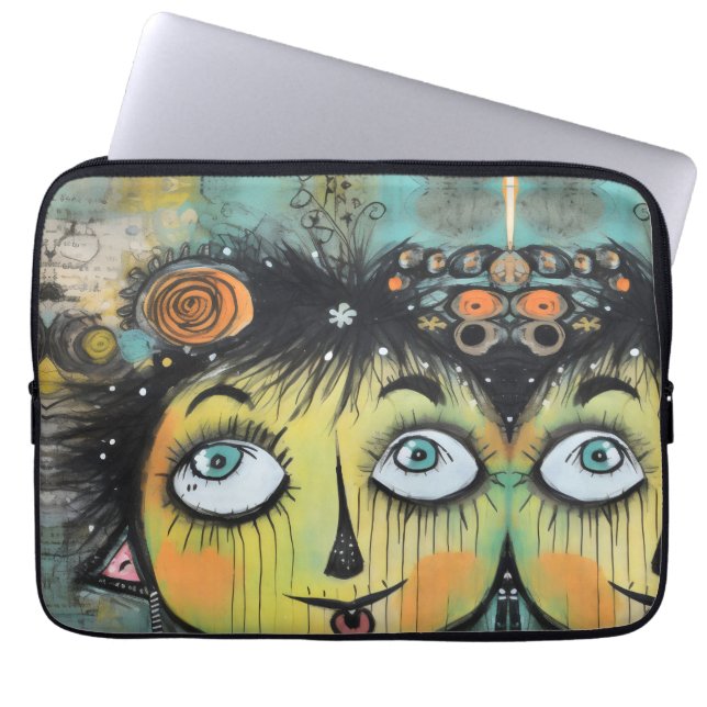 ArtLady 11 Charmant en verontrust Laptop Sleeve (Voorkant)