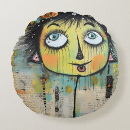 ArtLady 11 Charmant en verontrust Rond Kussen