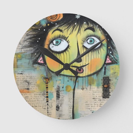 ArtLady 11 Charmant en verontrust Ronde Klok (Voorkant)