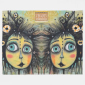 ArtLady 12 Charmant en verontrust Fleece Deken (Voorkant (Horizontaal))