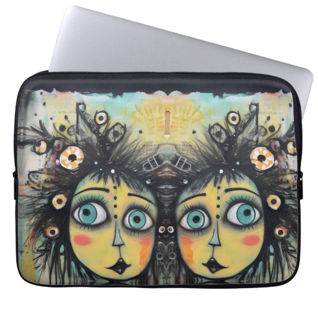 ArtLady 12 Charmant en verontrust Laptop Sleeve (Voorkant)