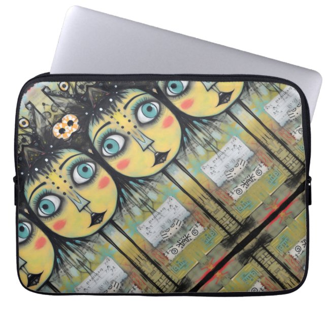 ArtLady 12 Charmant en verontrust Laptop Sleeve (Voorkant)