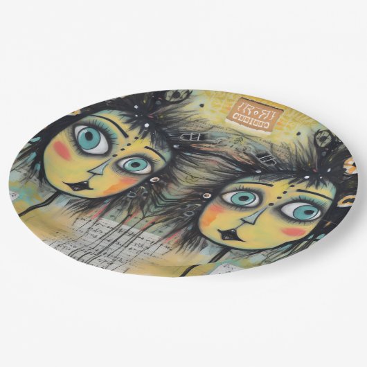 ArtLady 12 Charmant en verontrust Papieren Bordje (Gekanteld)