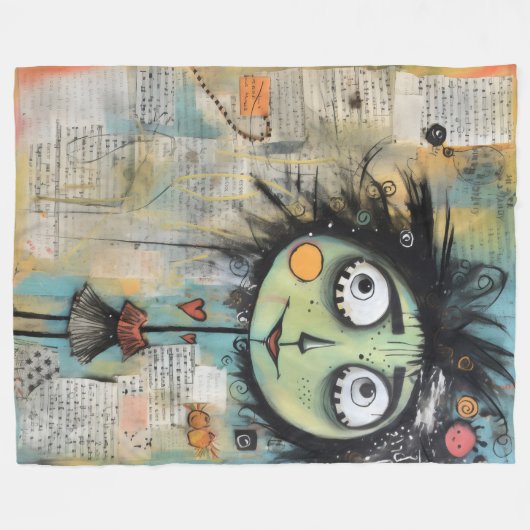 ArtLady 13 Charmant en bedroefd Fleece Deken (Voorkant (Horizontaal))