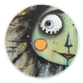 ArtLady 13 Charmant en bedroefd Keramische Knop (Voorkant)