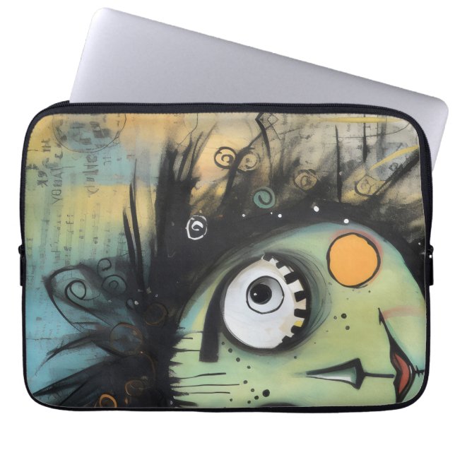 ArtLady 13 Charmant en bedroefd Laptop Sleeve (Voorkant)