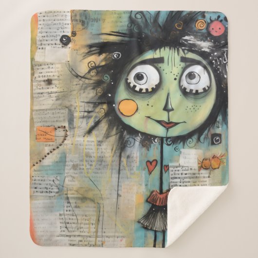 ArtLady 13 Charmant en bedroefd Sherpa Deken (Voorkant)