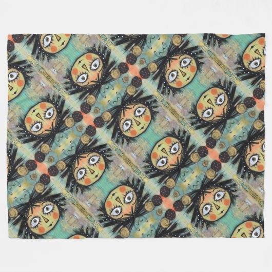 ArtLady 14 Charmant en verontrust Fleece Deken (Voorkant (Horizontaal))