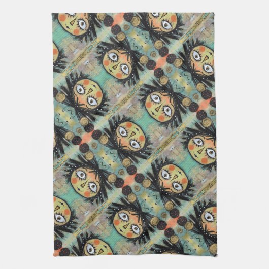 ArtLady 14 Charmant en verontrust Theedoek (Verticaal)