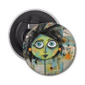 ArtLady 15 Charmant en bedroefd Button Flesopener (Voorkant)