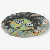 ArtLady 15 Charmant en bedroefd Papieren Bordje (Gekanteld)