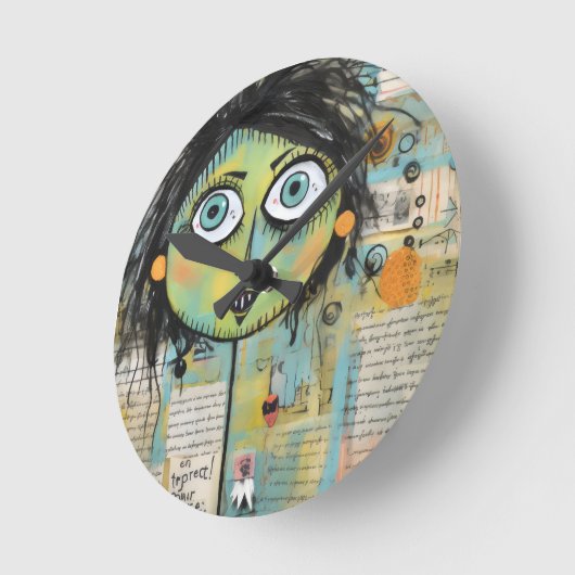 ArtLady 15 Charmant en bedroefd Ronde Klok (Hoek)