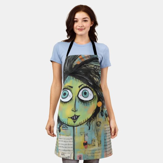 ArtLady 15 Charmant en bedroefd Schort (Gedragen)