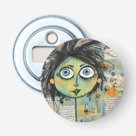 ArtLady 15 Charmant en vervaagd Button Flesopener