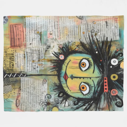 ArtLady 16 Charmant en bedroefd Fleece Deken (Voorkant (Horizontaal))