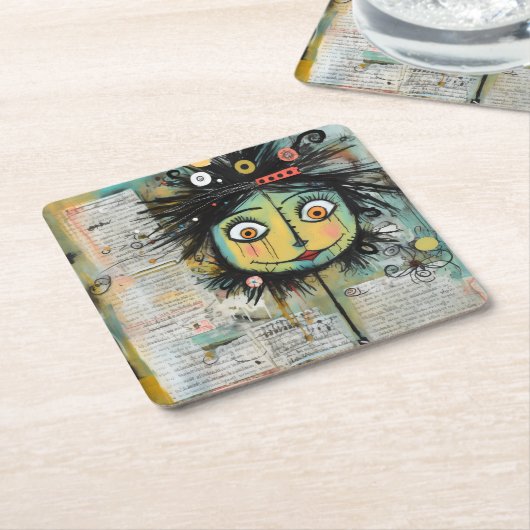 ArtLady 16 Charmant en bedroefd Kartonnen Onderzetters (Schuin)