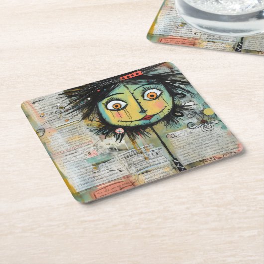 ArtLady 16 Charmant en bedroefd Kartonnen Onderzetters (Schuin)