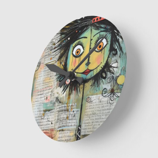 ArtLady 16 Charmant en bedroefd Ronde Klok (Hoek)