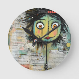 ArtLady 16 Charmant en bedroefd Ronde Klok