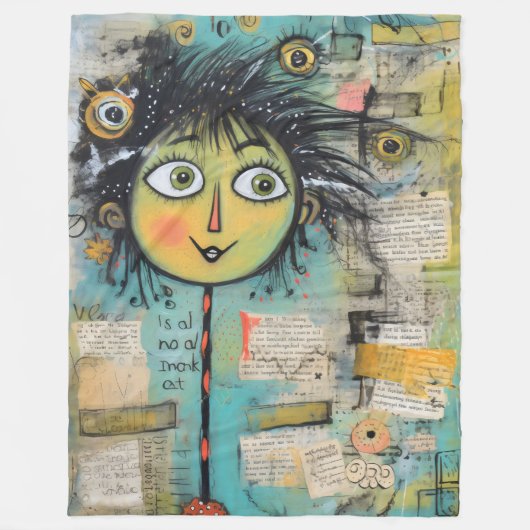 ArtLady 17 Charmant en bedroefd Fleece Deken (Voorkant)