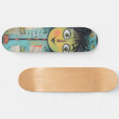 ArtLady 17 Charmant en bedroefd Persoonlijk Skateboard (Horizontaal)