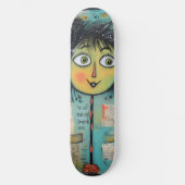 ArtLady 17 Charmant en bedroefd Persoonlijk Skateboard (Voorkant)
