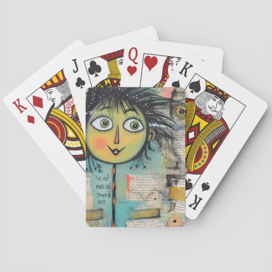 ArtLady 17 Charmant en bedroefd Pokerkaarten (Achterkant)