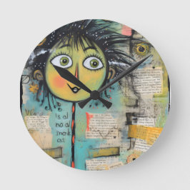 ArtLady 17 Charmant en bedroefd Ronde Klok