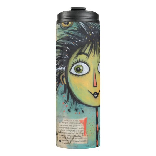 ArtLady 17 Charmant en bedroefd Thermosbeker (Voorkant)