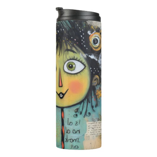 ArtLady 17 Charmant en bedroefd Thermosbeker (Geroteerd rechts)
