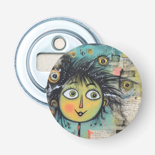 ArtLady 17 Charmant en in nood Button Flesopener (Voorkant)