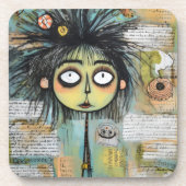 ArtLady 18 Charmant en bedroefd Bier Onderzetter (Voorkant)