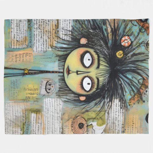 ArtLady 18 Charmant en bedroefd Fleece Deken (Voorkant (Horizontaal))
