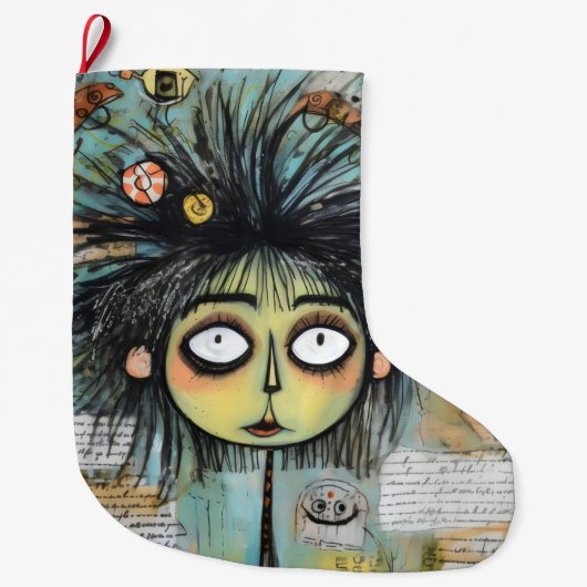 ArtLady 18 Charmant en bedroefd Grote Kerstsok (Voorkant)