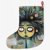 ArtLady 18 Charmant en bedroefd Grote Kerstsok (Achterkant)