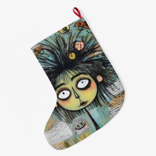ArtLady 18 Charmant en bedroefd Grote Kerstsok (Achterkant (Hangend))