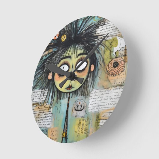 ArtLady 18 Charmant en bedroefd Ronde Klok (Hoek)