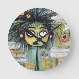 ArtLady 18 Charmant en bedroefd Ronde Klok