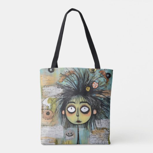 ArtLady 18 Charmant en bedroefd Tote Bag (Achterkant)