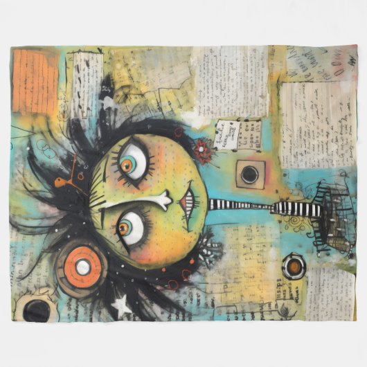 ArtLady 19 Charmant en bedroefd Fleece Deken (Voorkant (Horizontaal))