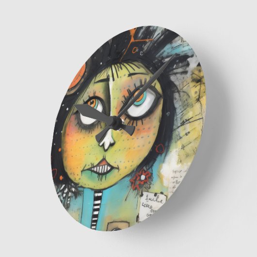 ArtLady 19 Charmant en bedroefd Ronde Klok (Hoek)