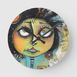 ArtLady 19 Charmant en bedroefd Ronde Klok