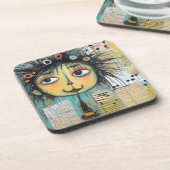 ArtLady 1 Charmant en verontrust Bier Onderzetter (Linkerzijde)